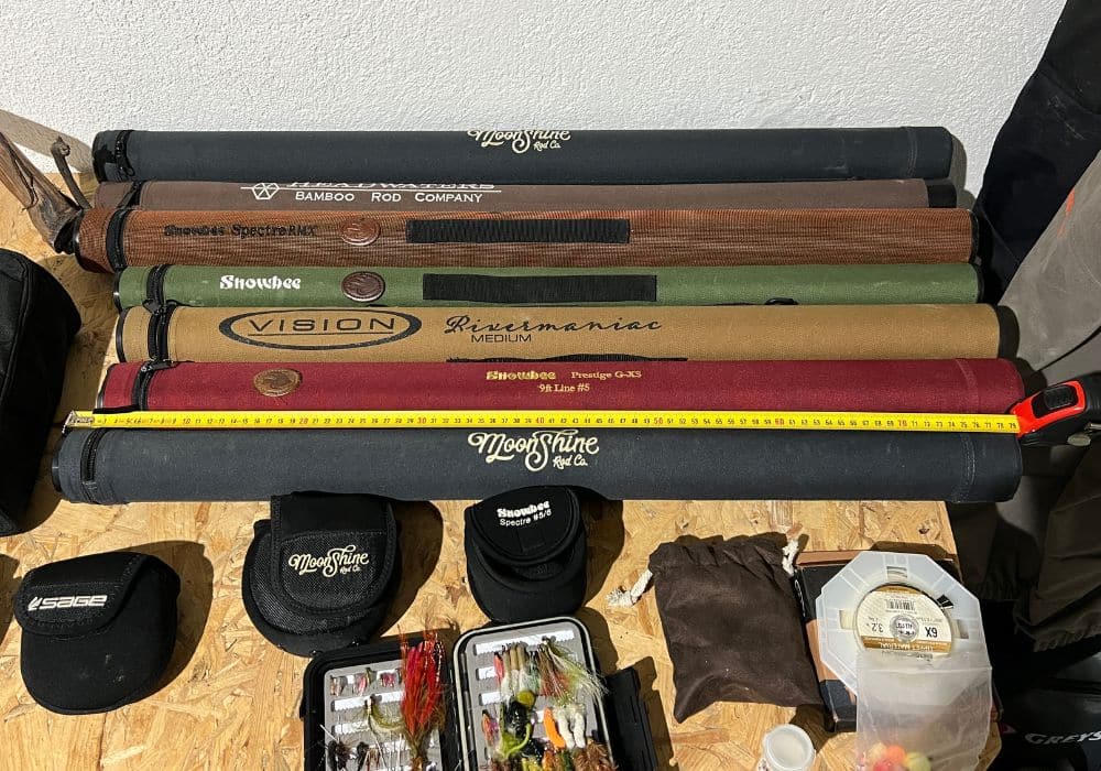 Travel fly rods in tubes