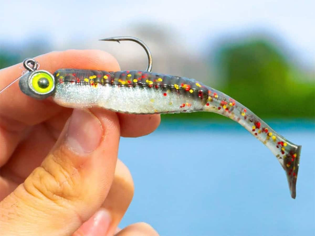 Paddle tail on a jighead